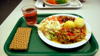 Vegetarisk skolmat.